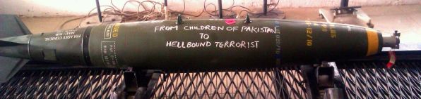 Message from the children of Pakistan written on MK-82 bomb